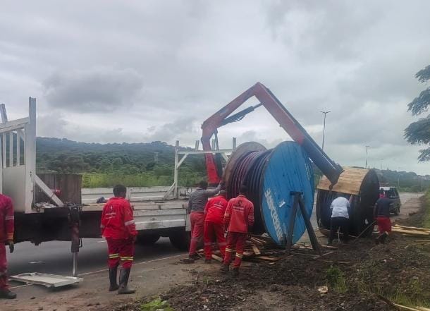 Cable spools for reticulation project